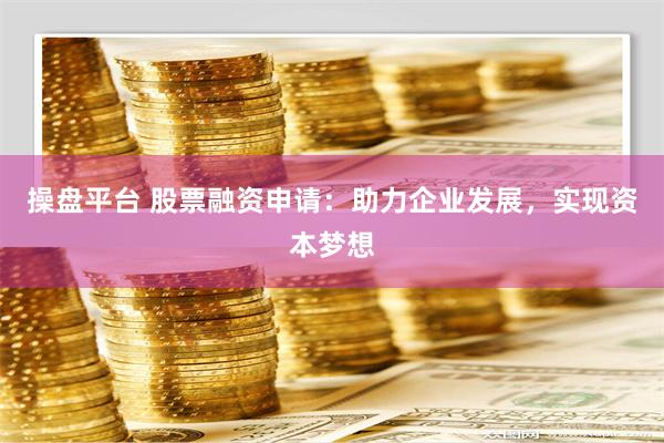 操盘平台 股票融资申请：助力企业发展，实现资本梦想